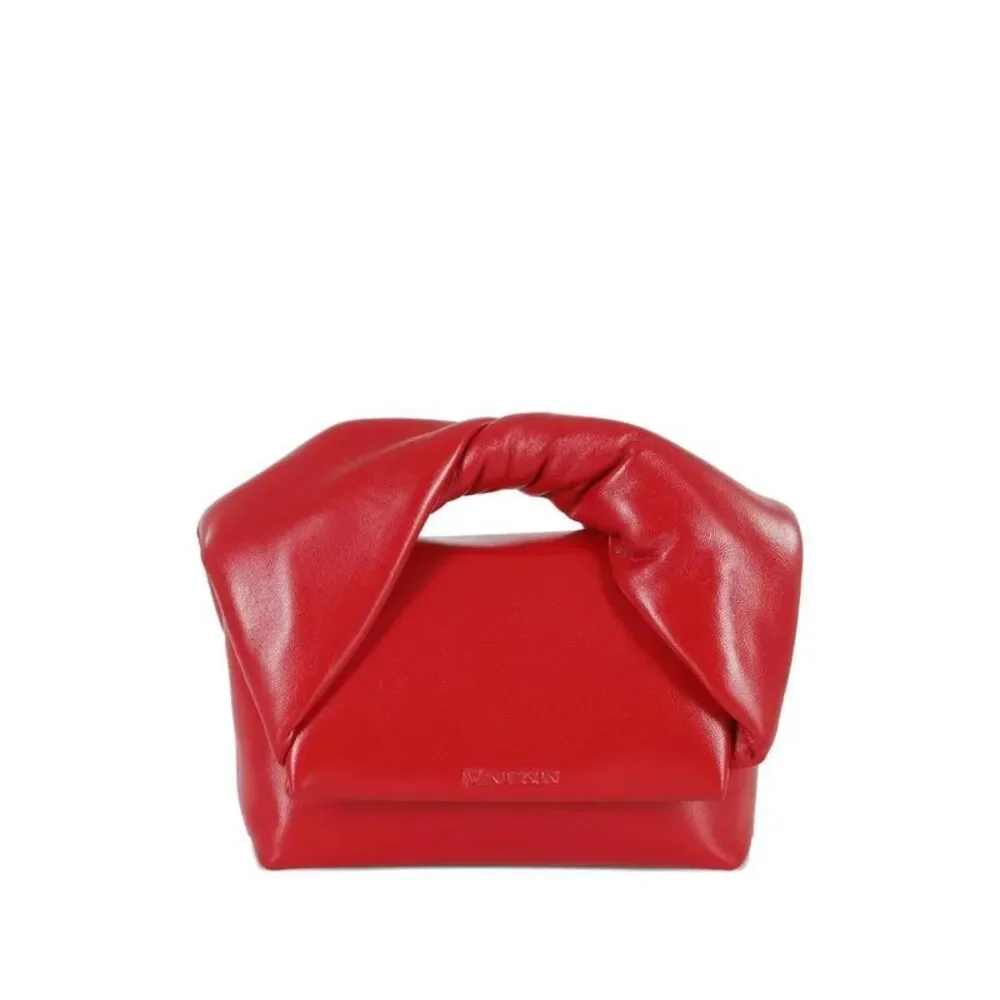 JW ANDERSON Knotted Leather Shoulder Bag Women CRIMSONRED Crossbody - Picture 2 of 3